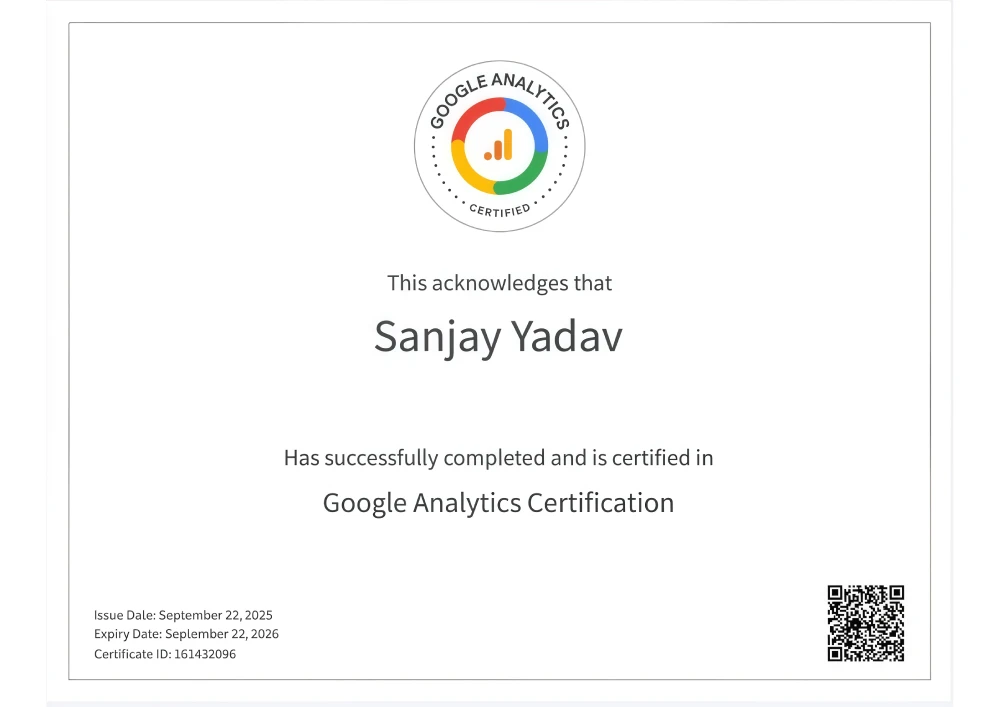 Google analytics certification