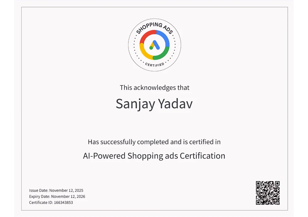 AI-Powered Shopping ads Certification